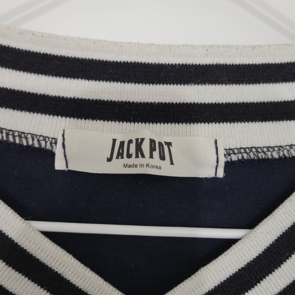 V-Neck Varsity Striped Sweater - Picture 3 of 4